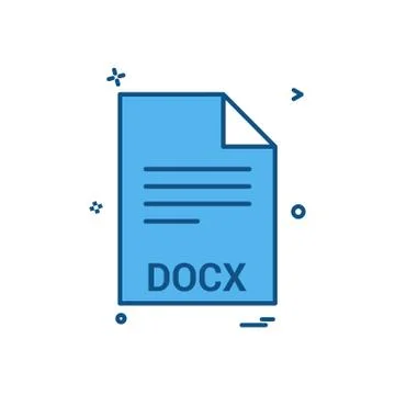 Docx file file extension file format icon vector design Stock Illustration