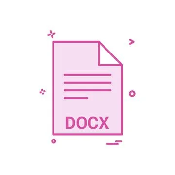 Docx file file extension file format icon vector design Stock Illustration