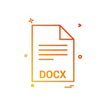 Docx file file extension file format icon vector design Stock Illustration