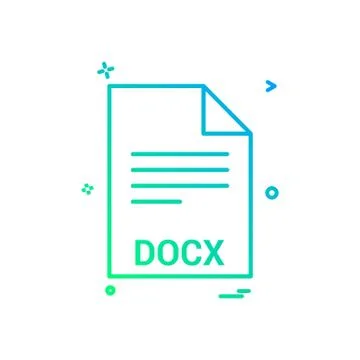 Docx file file extension file format icon vector design Stock Illustration
