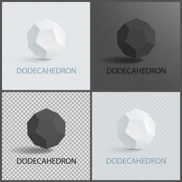 Dodecahedron Three-Dimensional Shape Plane Faces イラスト素材