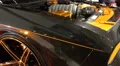 Dodge Challenger SRT8 Super Bee muscle car dolly side HD Footage