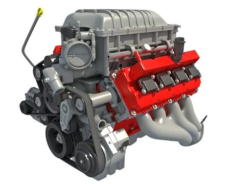 3D Model: Dodge Challenger Supercharged HEMI Demon V8 Engine #91444183