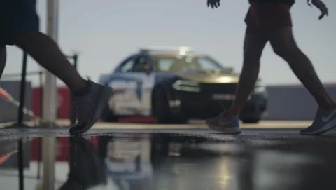 DODGE CHARGER SRT HELLCAT during the day. Stock Footage 242885345