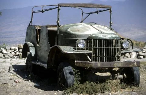 Dodge Oldtimer Wrack Dodge Oldtimer Wrack Dodge oldtimer car wreck Copyrig... Stock-Fotos