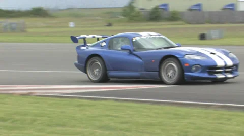 Dodge Viper on track Stock Footage 33131804