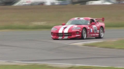 Dodge Viper  on track Video stock 52365475