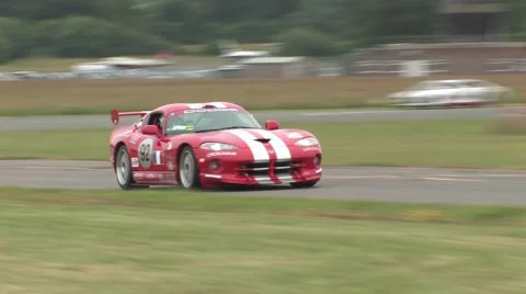 Dodge Viper on track Stock Footage 52365557