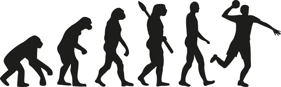 Dodgeball evolution Stock Illustration