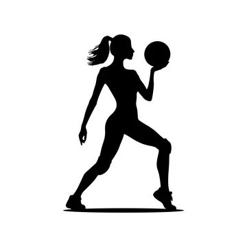 Dodgeball player with a ball Illustrazione stock