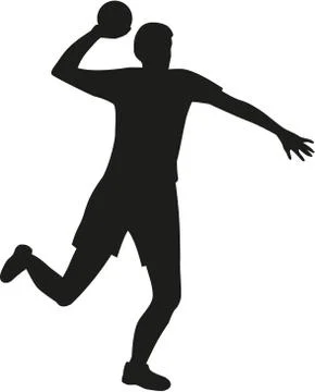 Dodgeball player throwing a ball Stock Illustration