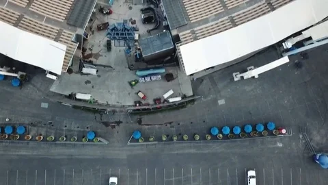 Dodger stadium aerial Stock Footage 96101035