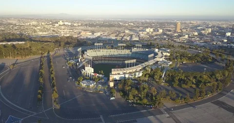 DODGER STADIUM (AERIAL) Stockbeeldmateriaal 122139178