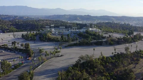 Dodger Stadium Drone Aerial View Los Angeles California Vidéo 335297061