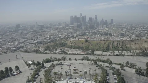 Dodger Stadium Drone Flyover - 1080 HD Stock Footage 109236706