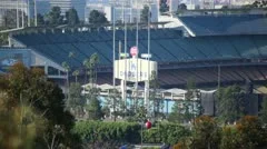 twilight night outside of dodger stadium, Stock Video