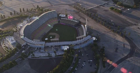 Dodgers Stadium Sunset Stock Footage 77786460