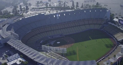Dodgers Staduim Fly By Stock Footage 77763112