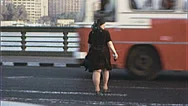 Dodging Dangerous Traffic Cairo Street Scene 1970S Vintage Film Home Movie 7358 Stock Footage
