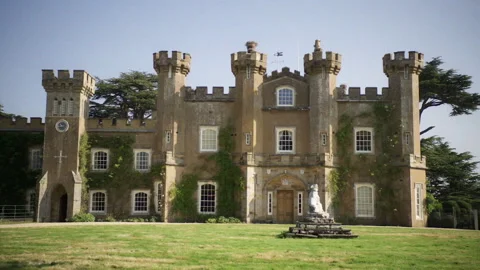 Dodington hall historic medieval castle estate in somerset england Stock Footage 328176500