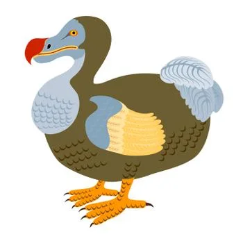 Dodo bird raphus cucullatus retro. Stock Illustration