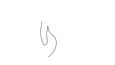 Doe Deer Self drawing simple animation of single continuous one line drawing Video stock 128425422