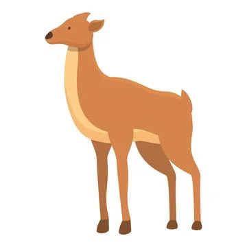 Doe icon cartoon vector. Deer animal Stock Illustration