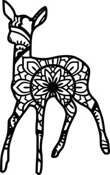 Doe mandala Stock Illustration