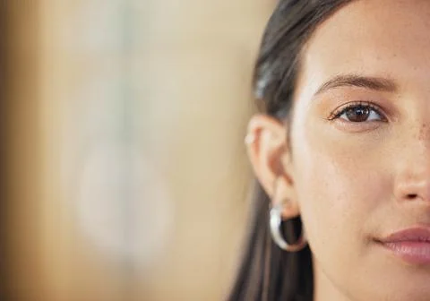 Does the future scare or excite you. Portrait of a young woman staring ahead of Stock Photos