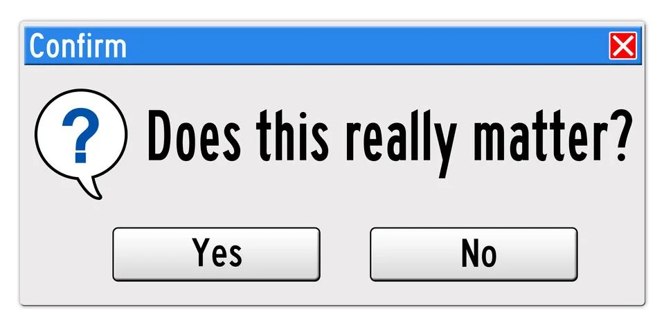 Does this really matter? Stock Illustration