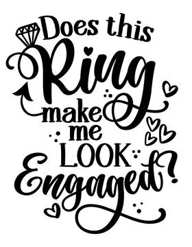 Does this ring make me look Engaged Stock Illustration