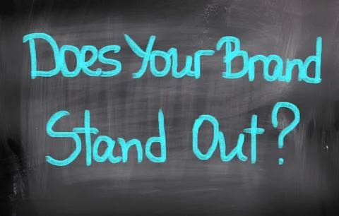 Does your brand stand out concept Stock Illustration