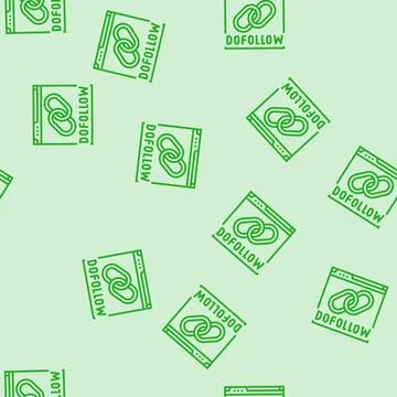 Dofollow seo line seamless pattern Illustrazione stock
