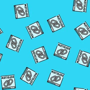 Dofollow seo vector seamless pattern Illustrazione stock
