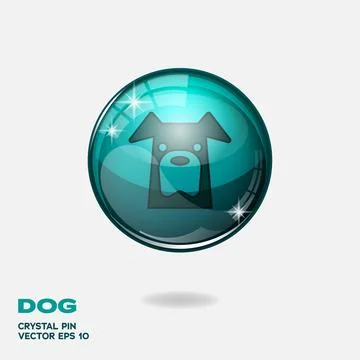 Dog 3D Buttons Stock Illustration