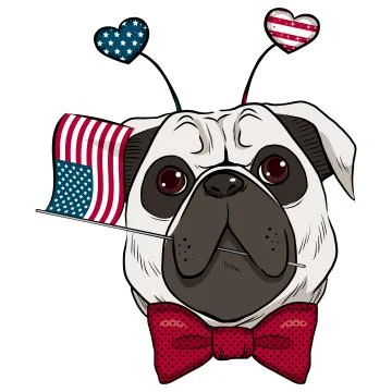 Dog 4th Of July Ilustración de archivo
