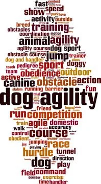 Dog agility word cloud Stock Illustration