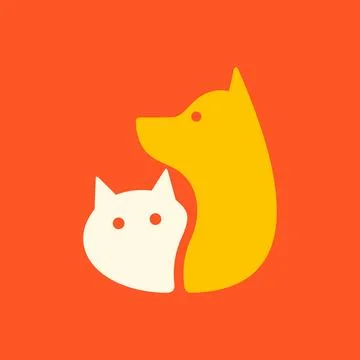 Dog and cat logo Stock Illustration