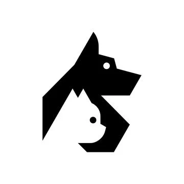 Dog and cat Logo Stock Illustration
