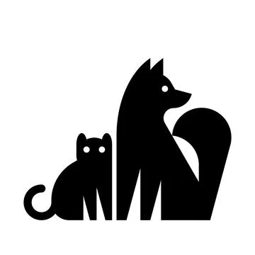 Dog and Cat logo Stock Illustration