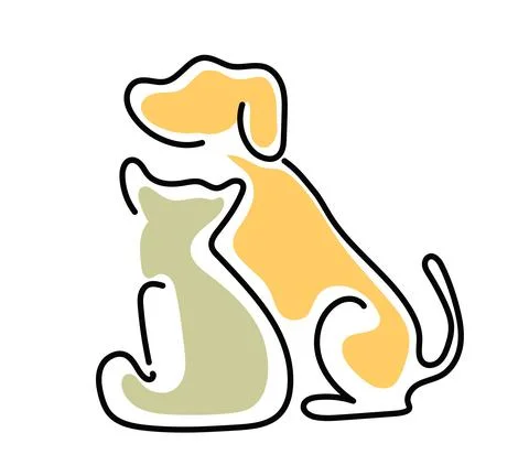 Dog and cat vector Stock Illustration