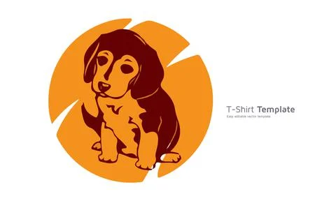 Dog and sun vector t-shirt design, Dog t shirt Vector Graphics to download Stock Illustration