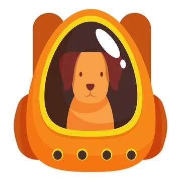 Dog astronaut sitting in spaceship exploring galaxy Stock Illustration