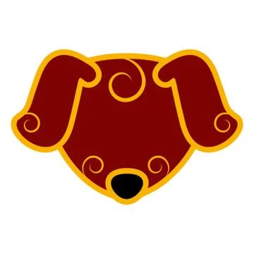 Dog avatar with texture Stock Illustration