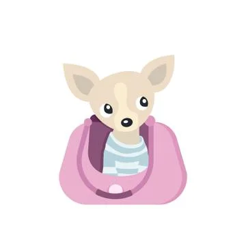 Dog in Bag Stock Illustration