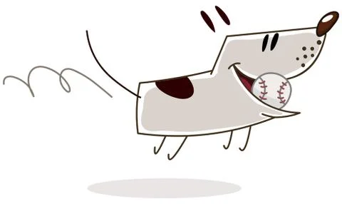 Dog with ball Stock Illustration