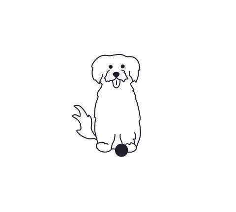 Dog with ball Stock Illustration