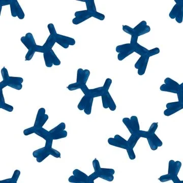 Dog balloon seamless pattern illustration happy carnival Ilustración de archivo