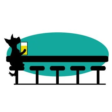 Dog Bar Stock Illustration