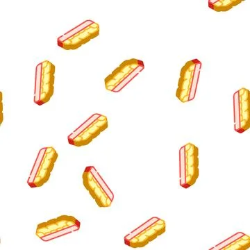 Dog bed couch isometric icon seamless pattern Stock Illustration